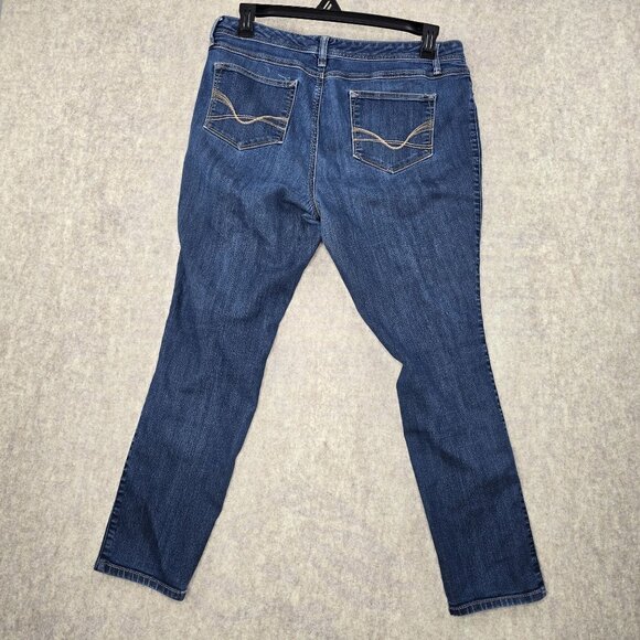 Womens No. 62 Petite Skinny Signature Fit Jeans Size 14 Blue Stretch Denim - Picture 2 of 7